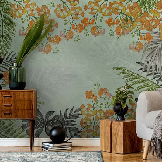 Serene Botanical Garden Wallpaper Mural
