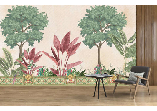 Serene Garden Paradise Wallpaper Mural