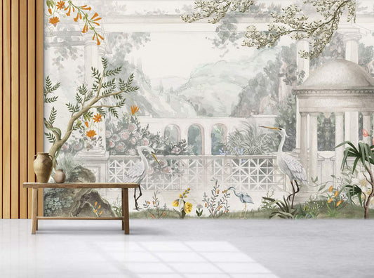 Serene Garden Retreat Wallpaper Mural