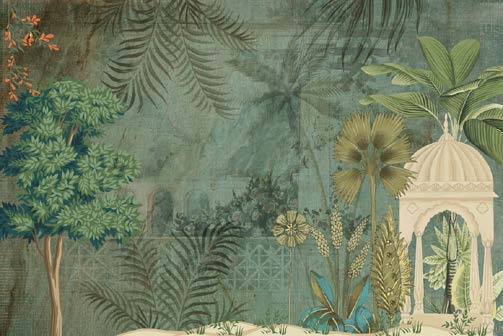 Serene Oasis Teal Garden Retreat