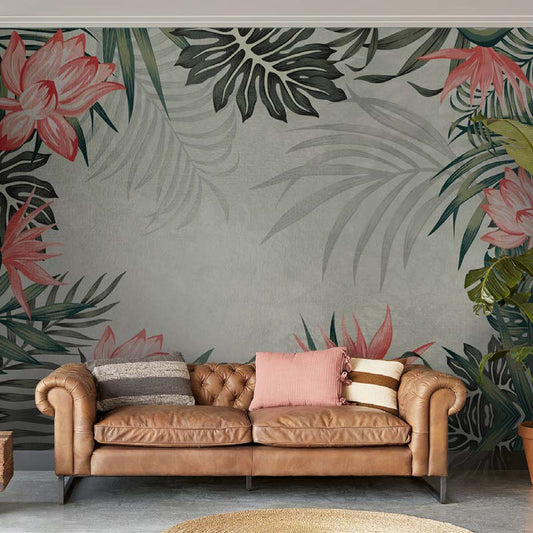 Serene Tropical Bloom Wallpaper Mural