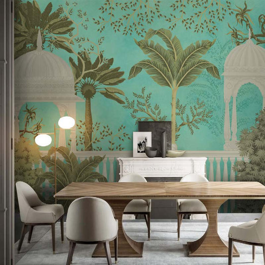 Serene Tropical Oasis Wallpaper Mural