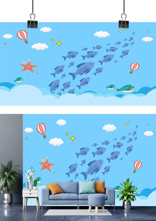 Sky-High School of Fish Mural
