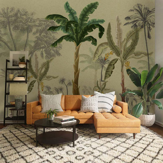 Tranquil Banana Grove Paradise Wallpaper