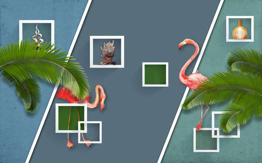 Tropical Flamingo Paradise Framed Fun