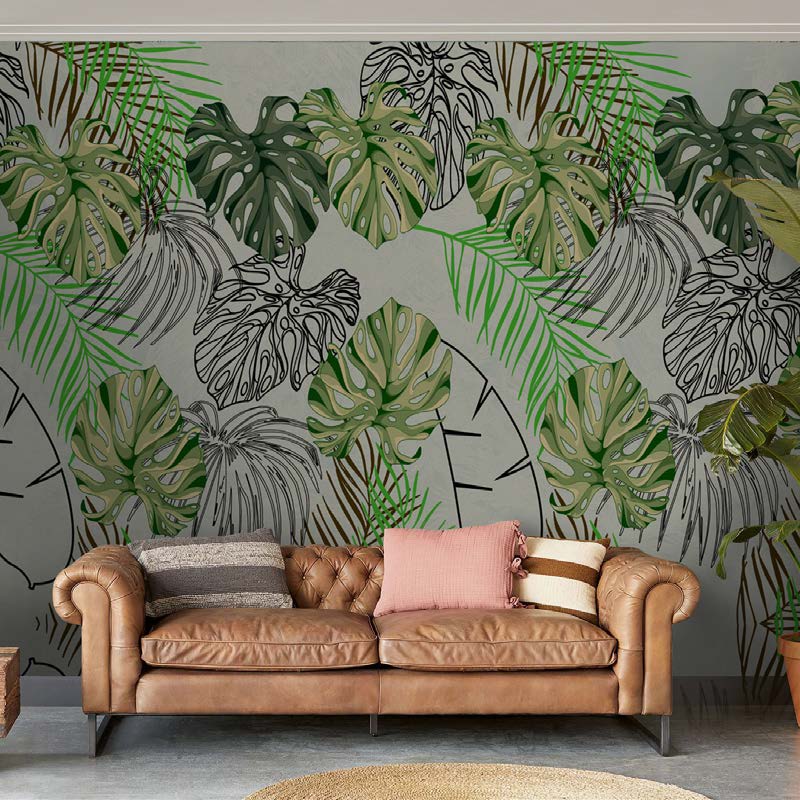 Tropical Leaf Paradise Wallpaper Mural