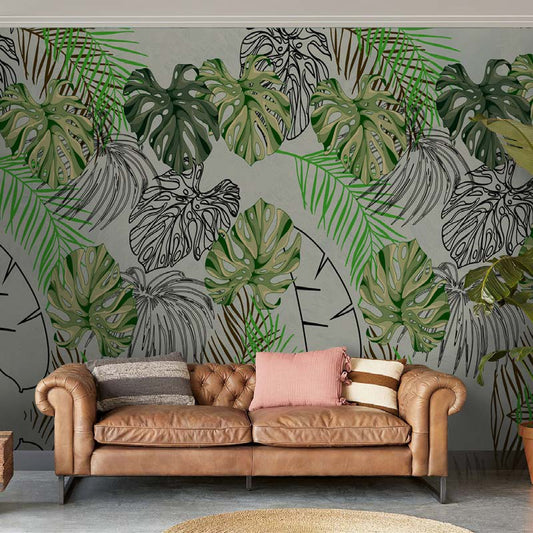 Tropical Leaf Paradise Wallpaper Mural