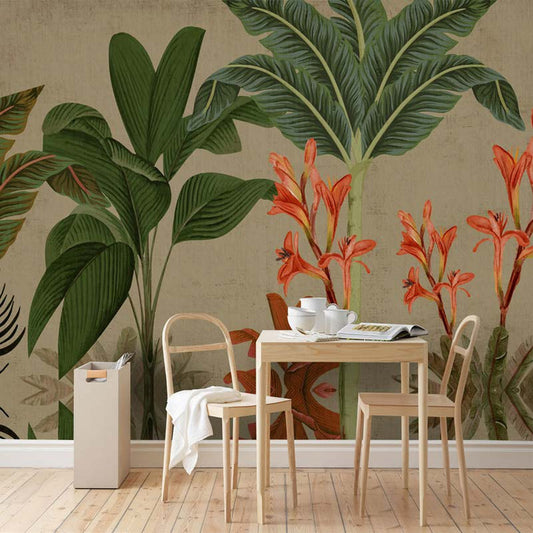 Tropical Paradise Botanical Wallpaper Mural