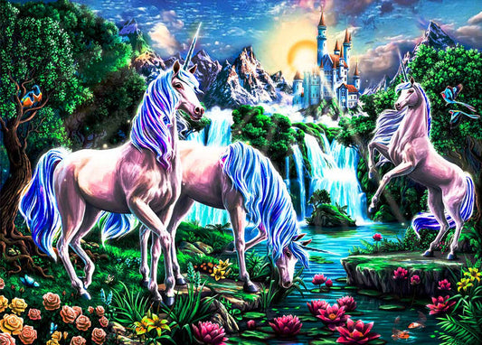 Unicorn Waterfall Castle Dreamland