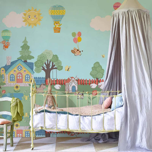 Whimsical Farmland Hot Air Balloon Adventure