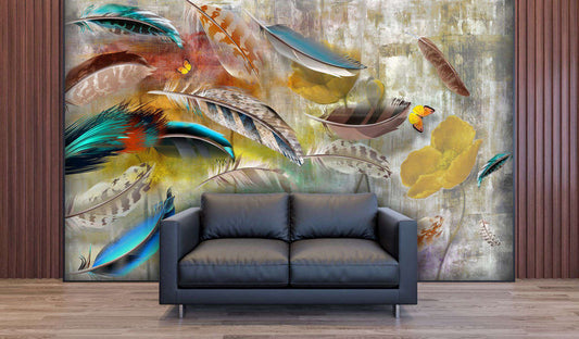 Whimsical Feather Dance Wallpaper