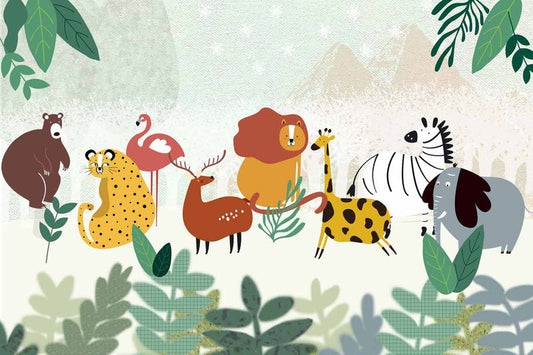 Wild Friends Jungle Safari Wallpaper